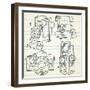 Cool Hand Drawn Old Camera Set, All Time Legends-Alisa Foytik-Framed Art Print