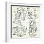 Cool Hand Drawn Old Camera Set, All Time Legends-Alisa Foytik-Framed Art Print