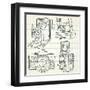 Cool Hand Drawn Old Camera Set, All Time Legends-Alisa Foytik-Framed Art Print