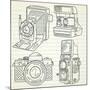 Cool Hand Drawn Old Camera Set, All Time Legends-Alisa Foytik-Mounted Art Print