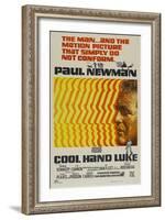 Cool Hand Luke, Australian Movie Poster, 1967-null-Framed Art Print