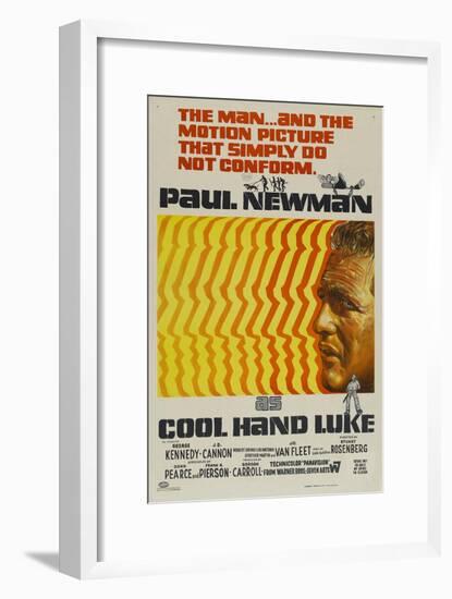 Cool Hand Luke, Australian Movie Poster, 1967-null-Framed Art Print