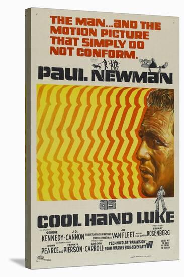 Cool Hand Luke, Australian Movie Poster, 1967-null-Stretched Canvas