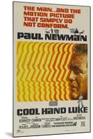 Cool Hand Luke, Australian Movie Poster, 1967-null-Mounted Art Print