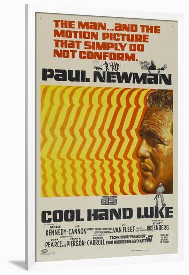 Cool Hand Luke, Australian Movie Poster, 1967-null-Framed Art Print