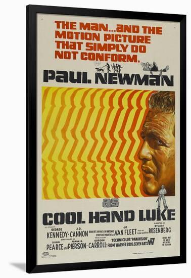 Cool Hand Luke, Australian Movie Poster, 1967-null-Framed Art Print