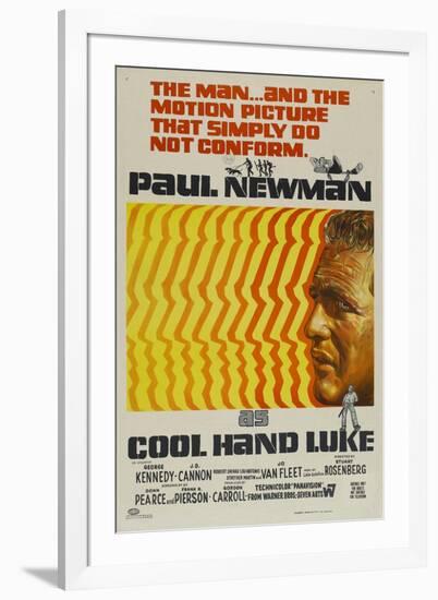 Cool Hand Luke, Australian Movie Poster, 1967-null-Framed Art Print