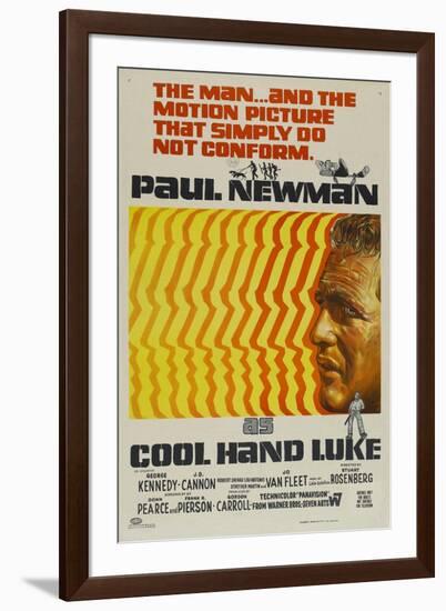 Cool Hand Luke, Australian Movie Poster, 1967-null-Framed Art Print