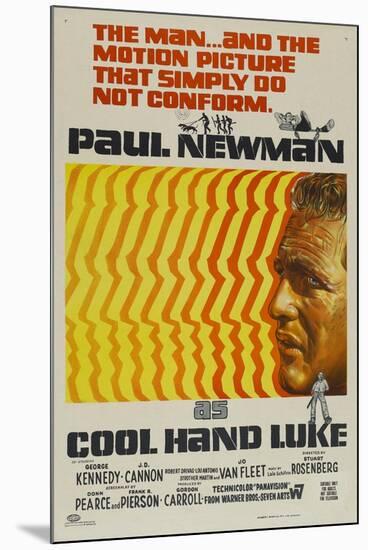 Cool Hand Luke, Australian Movie Poster, 1967-null-Mounted Art Print