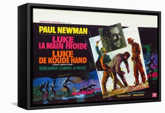 Cool Hand Luke, Belgian Movie Poster, 1967-null-Framed Stretched Canvas