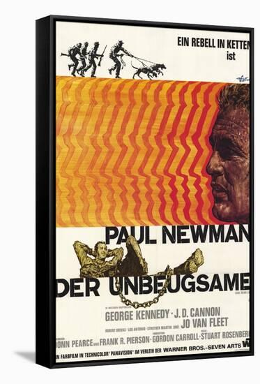 Cool Hand Luke, German Movie Poster, 1967-null-Framed Stretched Canvas