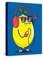 Cool Lemon Character Vector Design for Kids Tee Shirt-braingraph-Stretched Canvas