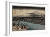 Cool of the Evening at Shijo Riverbank, C. 1834-Utagawa Hiroshige-Framed Giclee Print