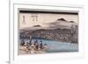 Cool of the Evening at Shijo Riverbed. from the Series 'Famous Places of Kyoto'-Hashiguchi Goyo-Framed Giclee Print