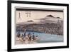 Cool of the Evening at Shijo Riverbed. from the Series 'Famous Places of Kyoto'-Hashiguchi Goyo-Framed Giclee Print