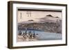 Cool of the Evening at Shijo Riverbed. from the Series 'Famous Places of Kyoto'-Hashiguchi Goyo-Framed Giclee Print