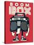 Cool Radio Character Vector Design for Tee-braingraph-Stretched Canvas