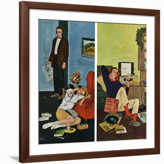 "Cool Record," February 10, 1962-Amos Sewell-Framed Giclee Print