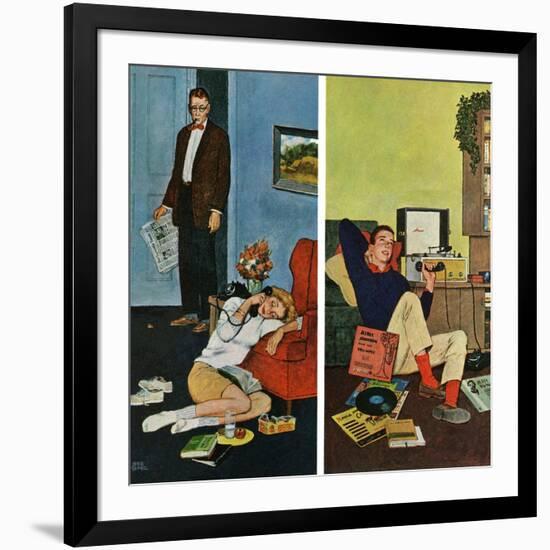 "Cool Record," February 10, 1962-Amos Sewell-Framed Giclee Print