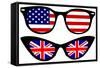 Cool Spectacles with American and British Flags-Alisa Foytik-Framed Stretched Canvas