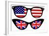 Cool Spectacles with American and British Flags-Alisa Foytik-Framed Art Print