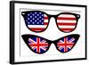 Cool Spectacles with American and British Flags-Alisa Foytik-Framed Art Print