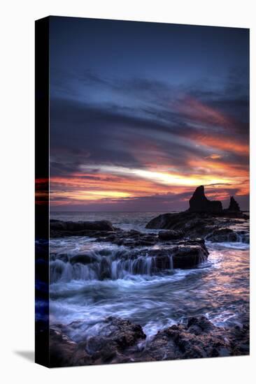 Cool Sunset over Rocks I-Nish Nalbandian-Stretched Canvas