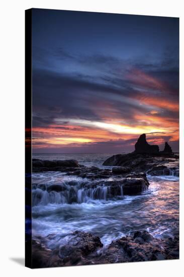 Cool Sunset over Rocks I-Nish Nalbandian-Stretched Canvas