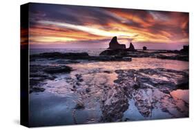 Cool Sunset over Rocks II-Nish Nalbandian-Stretched Canvas