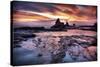 Cool Sunset over Rocks II-Nish Nalbandian-Stretched Canvas