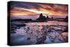 Cool Sunset over Rocks II-Nish Nalbandian-Stretched Canvas