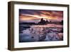 Cool Sunset over Rocks II-Nish Nalbandian-Framed Art Print