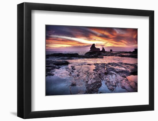 Cool Sunset over Rocks II-Nish Nalbandian-Framed Art Print