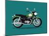 Cool Vector Classic Design Street Cruiser Motorcycle in Trendy Flat Design, Isolated. Classic Retro-Mascha Tace-Mounted Art Print