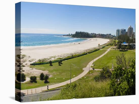 Coolangatta Beach and Town Panoramic, Gold Coast, Queensland, Australia, Pacifc-Matthew Williams-Ellis-Stretched Canvas