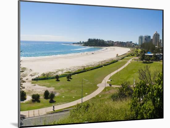 Coolangatta Beach and Town Panoramic, Gold Coast, Queensland, Australia, Pacifc-Matthew Williams-Ellis-Mounted Photographic Print