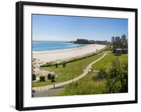 Coolangatta Beach and Town Panoramic, Gold Coast, Queensland, Australia, Pacifc-Matthew Williams-Ellis-Framed Photographic Print