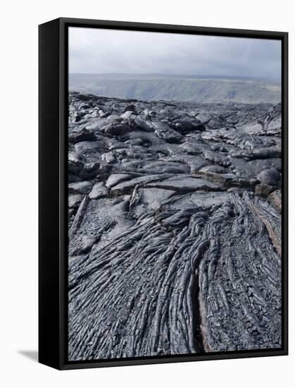 Cooled Lava from Recent Eruption, Kilauea Volcano, Hawaii Volcanoes National Park, Island of Hawaii-Ethel Davies-Framed Stretched Canvas