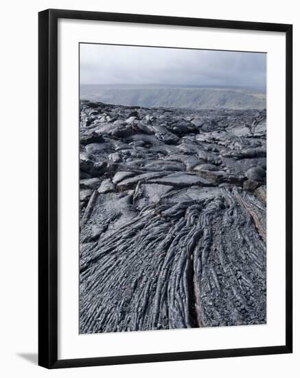 Cooled Lava from Recent Eruption, Kilauea Volcano, Hawaii Volcanoes National Park, Island of Hawaii-Ethel Davies-Framed Photographic Print