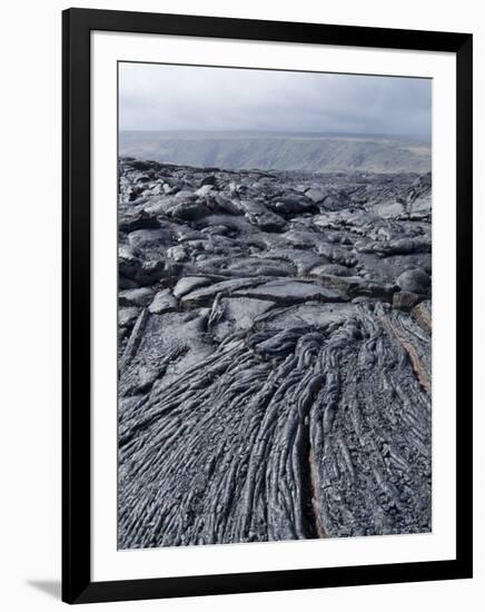 Cooled Lava from Recent Eruption, Kilauea Volcano, Hawaii Volcanoes National Park, Island of Hawaii-Ethel Davies-Framed Photographic Print