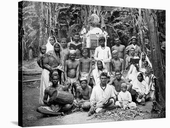 Coolies at Worship, Jamaica, C1905-Adolphe & Son Duperly-Stretched Canvas