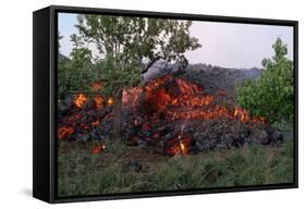 Cooling Lava from Mount Etna-Vittoriano Rastelli-Framed Stretched Canvas
