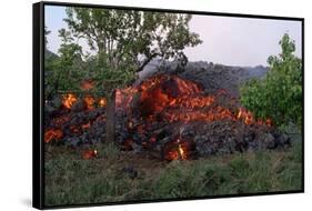 Cooling Lava from Mount Etna-Vittoriano Rastelli-Framed Stretched Canvas