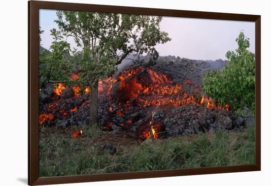 Cooling Lava from Mount Etna-Vittoriano Rastelli-Framed Photographic Print