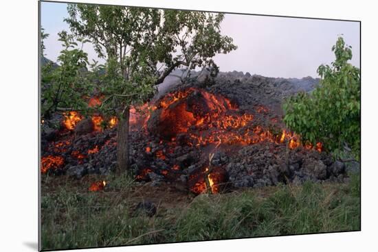 Cooling Lava from Mount Etna-Vittoriano Rastelli-Mounted Photographic Print