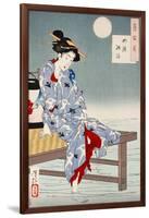 Cooling Off at Shijo, One Hundred Aspects of the Moon-Yoshitoshi Tsukioka-Framed Giclee Print