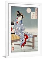 Cooling Off at Shijo, One Hundred Aspects of the Moon-Yoshitoshi Tsukioka-Framed Giclee Print