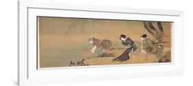 Cooling Off on a Summer Evening-Katsushika Hokusai-Framed Giclee Print