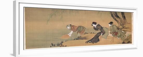 Cooling Off on a Summer Evening-Katsushika Hokusai-Framed Giclee Print