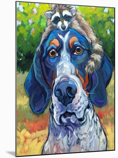 Coonhound-CR Townsend-Mounted Art Print